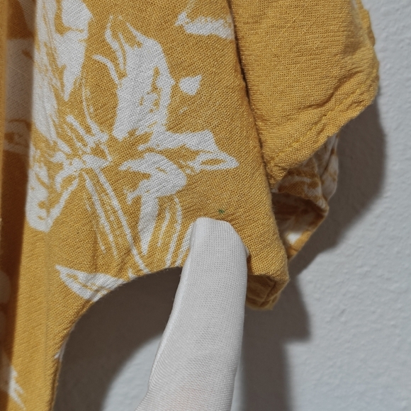 Lazy Sundays Dress Size Medium Floral Lemon Girl Aesthetic Midi Length Pockets - Picture 5 of 5